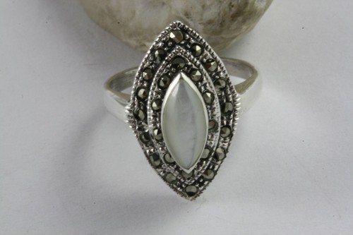 Mondstein markasit damen ring - markasit,