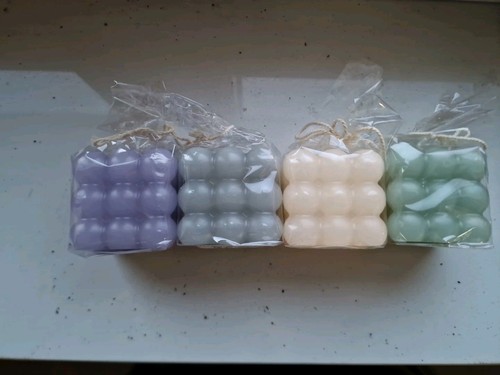 Bubble kerzen 6x6cm stück - 4,