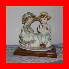 G. Armani Figur Kinder mein bester Freund Hund ist krank ! Capodimonte Florence 