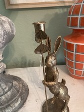 Kerzenleuchter Metall Osterhase vintage stil