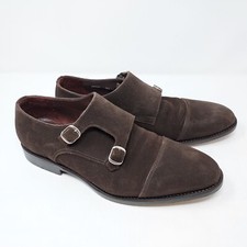 Prime Shoes Premium Doppel-Monkstrap Suede Testa di Moro/Dunkelbraun EU 44 UK9,5