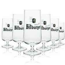 6x Bitburger Bier Glas