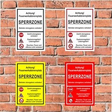 Schild achtung sperrzone - achtung,