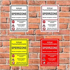 Schild Achtung Sperrzone