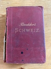 Baedeker Reiseführer Schweiz 1887 Vintage Sammlerstück