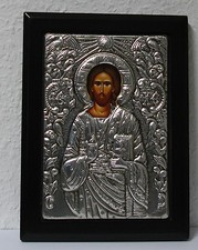 Jesus Christus Pantokrator Metall Oklad Ikone Christ Icon Ikonen Icone Ikona