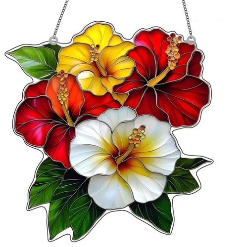 Fensterbild blumen bunt - fensterbild,