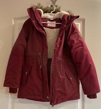 Mädchen Winterjacke Parka Gr. 134 Kapuze TOP
