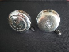 Antiker Fahrrad Klingel, Glocke - Blumenmuster