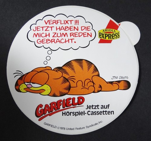 Werbe aufkleber garfield - werbe-aufkleber,