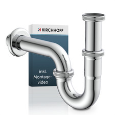 Kirchhoff Röhrensiphon | Siphon | Abfluss | Ablaufgarnitur Waschbecken | Chrom