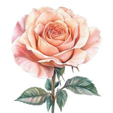 Bunte Blume Rose Wandbild