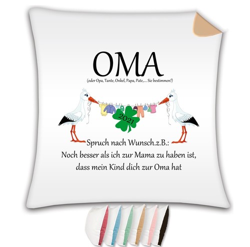 Kissen wirst oma opa - kissen,