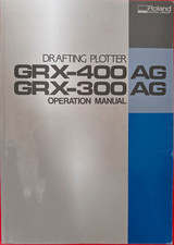 Operation Manual Roland GRX-400AG GRX-300AG Drafting Plotter