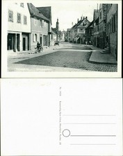 Ansichtskarte Herbolzheim Hauptstraße mit Fahrradfahrer 1955