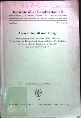 Agrarwirtschaft und energie - und,