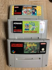 Super Nintendo SNES Spiele Secret of Mana, Tiny Toon Adventures und Super Mario 