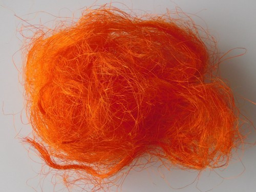 Flachshaar gefärbt orange 40 - flachshaar, orange,