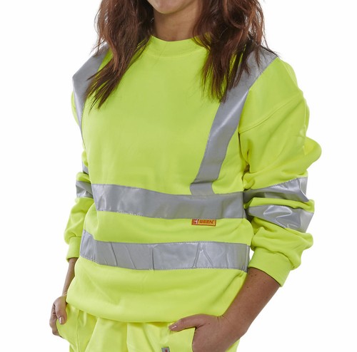 Warnschutz sweatshirt gelb - sweatshirt,
