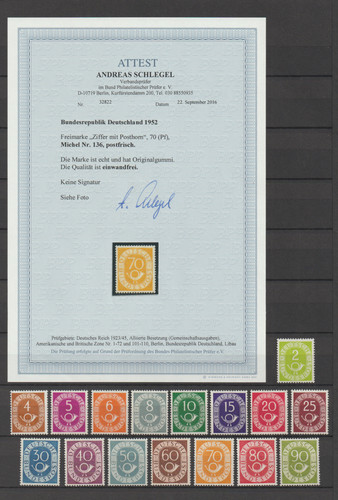 Brd 1951 posthorn komplett - brd,