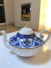 Lomonosov LFZ Porzellan Teekanne Kobalt Fries Blau Gold 300 ml