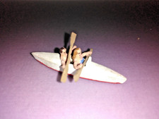 Preiser Holz Zweier Kanu mit Paddlern