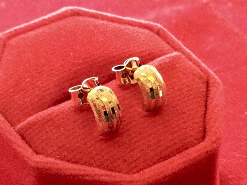 18k gold ohrstecker handarbeit - ohrstecker,