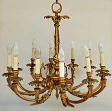 Deckenkrone Kronleuchter Deckenlampe Hängelampe Deckenleuchte Bronze 12-flammig