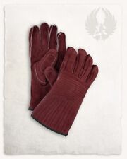 Mytholon Clemens Handschuhe Wildleder Bordeaux M Larp Mittelalter #29151