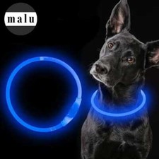 LED Leuchthalsband LED Hundehalsband zuschneidbar Blinklicht USB wiederaufladbar