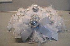 Adventskranz weiß grau 40 cm