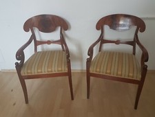 empire biedermeier  sessel armlehnstuhl  mahagoni pärchen frei haus geliefert