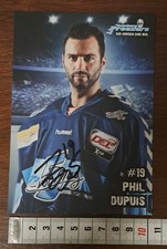 Autogrammkarte Phil Dupuis #