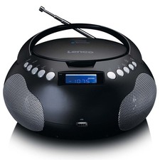 Lenco SCD-331BK - Tragbares FM-Radio mit CD/MP3-Player - Bluetooth® - USB-Eingan