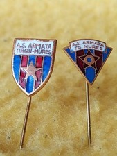 2 x alte Nadel old badge pin * ASA Tirgu Mures * Romania FRF EC Dynamo Dresden
