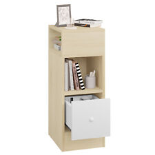 RENEW Nachttische schmal Nachtschrank 2 offenen Ablagen Schublade Nachtkästchen