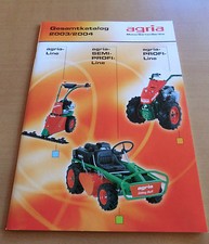 Prospekt Gesamtkatalog AGRIA Einachsschlepper Aufsitzmulcher Sitting Bull Mäher