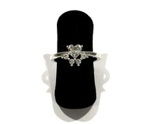 925/- Silber Ring, Thomas Sabo, simulierte Diamanten, Herz, rund, Gr. 52