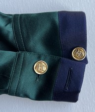 Chanel Bluse Seide vintage Knöpfen mit Chanel -Tasche-Logo Gr L