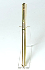 Vintage Luxus Patronen-Füllhalter, Metallgehäuse vergoldet, Dauerfeder"M". (F3)