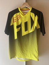 MTB Bike Trikot S Downhill Shirt Fox Herren Mountainbike Schwarz Gelb