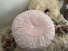 Boudoir Kissen Rosa Shabby Spitze Rund Spitzenkissen