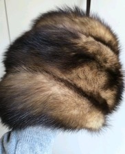 Vintage brauner Nerzmuff mit