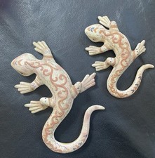 Wanddeko: 2 Geckos/Eidechsen