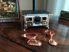Vintage Bodo Hennig Dollhouse Miniature Copper Stove Puppenherd 1:12 In Box