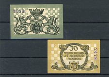 Flensburg 2 Scheine Notgeld /