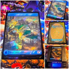 MTG Island V.2 ?? Nm Wasteland Landscape SURGE FOIL UB: Fallout: Extras OG