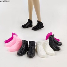 5pairs/lot Mode flache Schuhe für Barbie-Puppe Zubehör Kunststoff laufen Schuhe