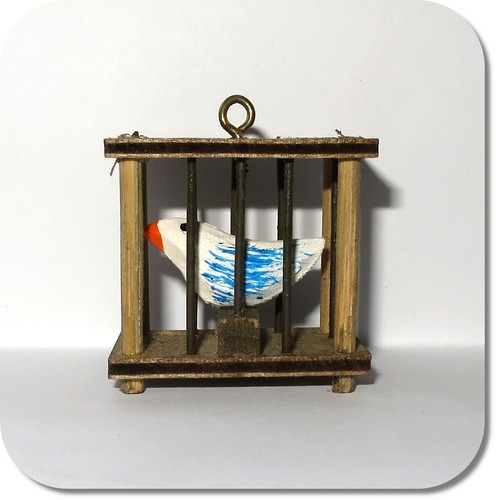 Miniatur vogelkäfig mit - vogelkäfig,
