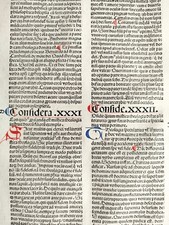 Original Inkunabel Blatt